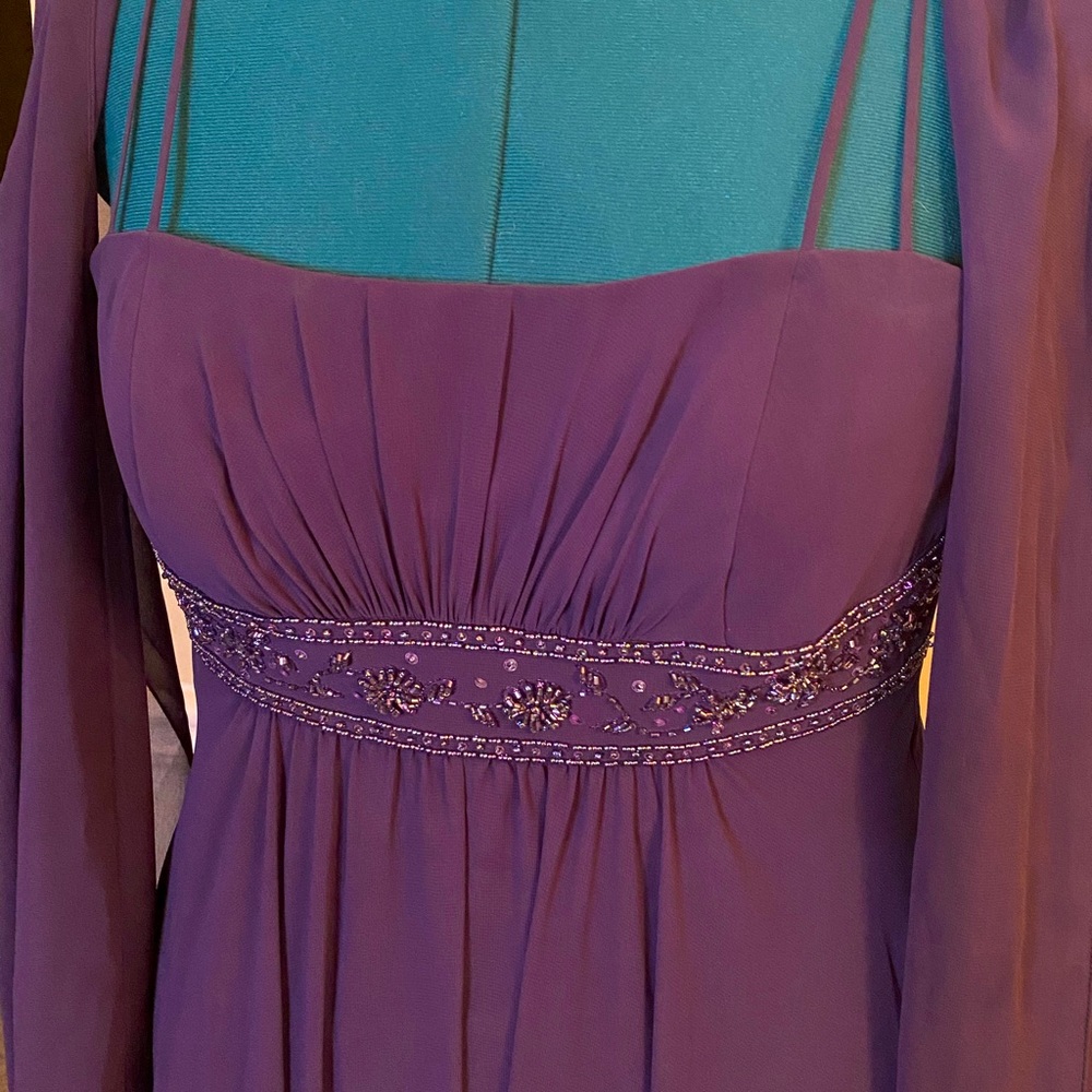 David’s Bridal Purple Floor Length Formal Size 6